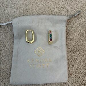 Kendra Scott Gold Earrings with Colorful Accents